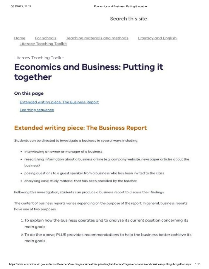 Putting Economics and Business Together