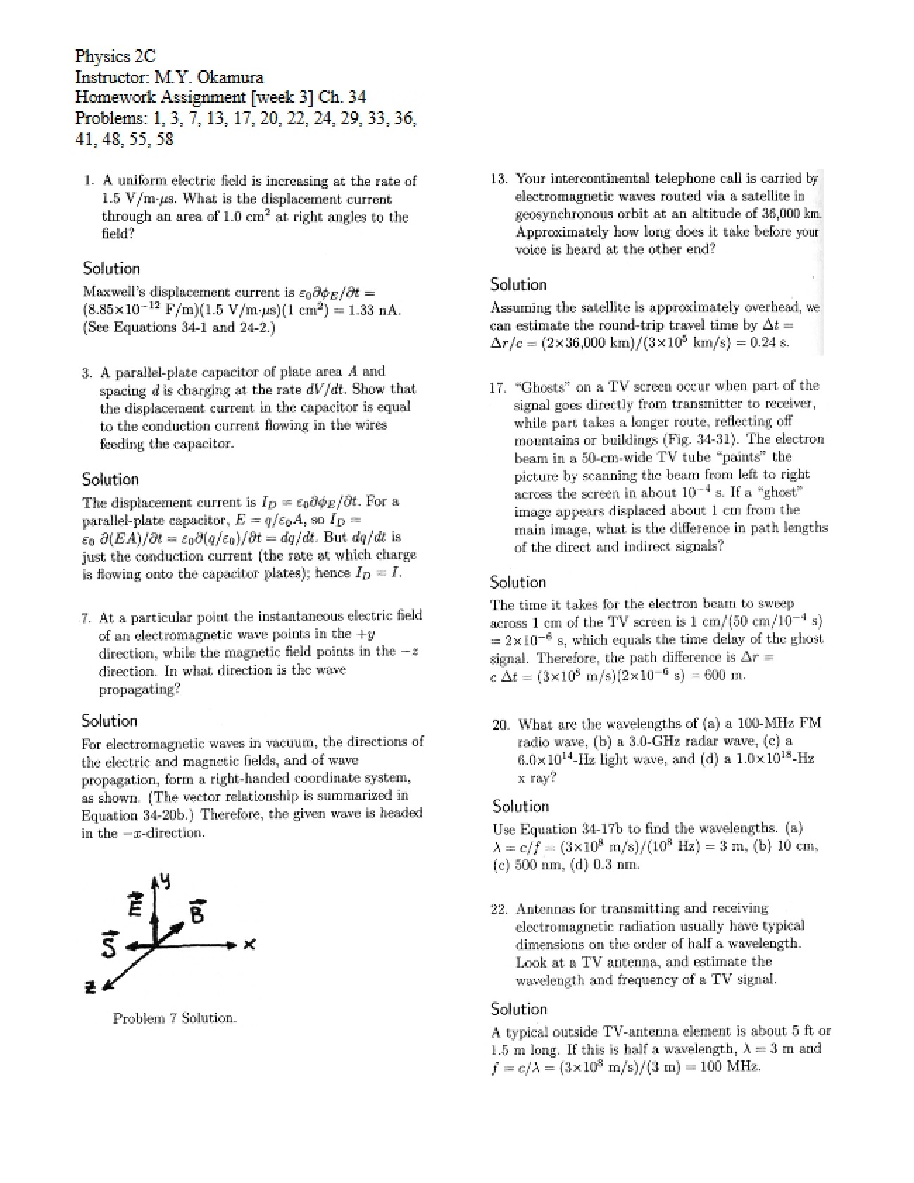Physics 2C Practical Exercise Set 3