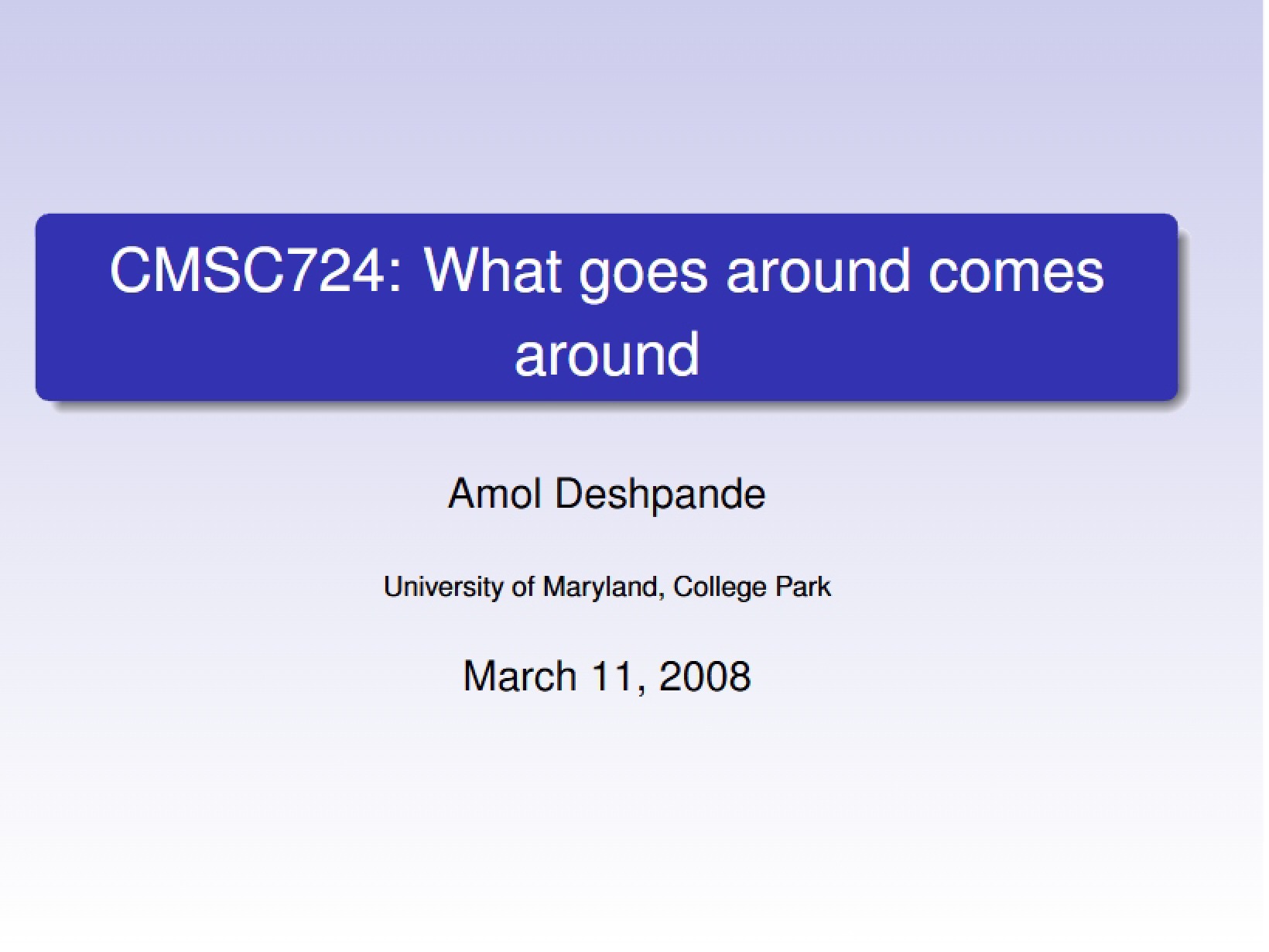 Database History What Goes Around Comes Around