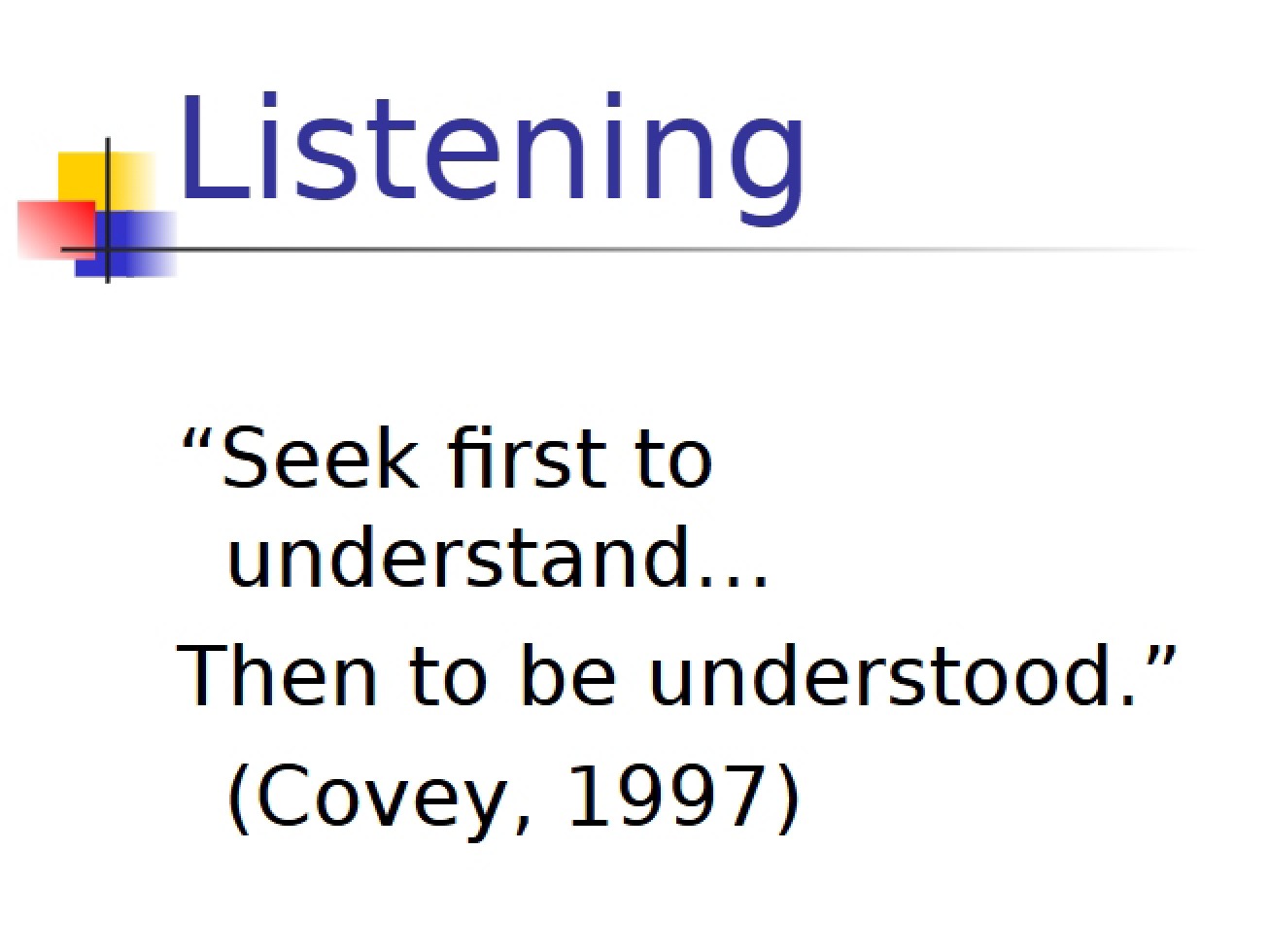 Conway Lecture PPT Listening