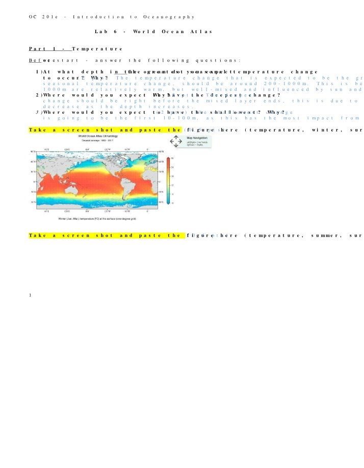 World Ocean Atlas - Lab 6