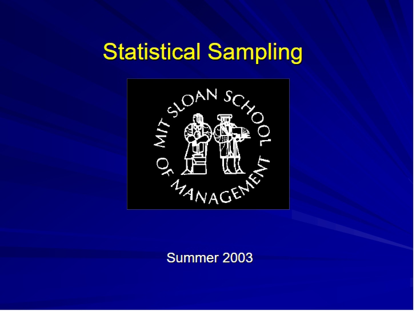 Sampling Methods in Statistics