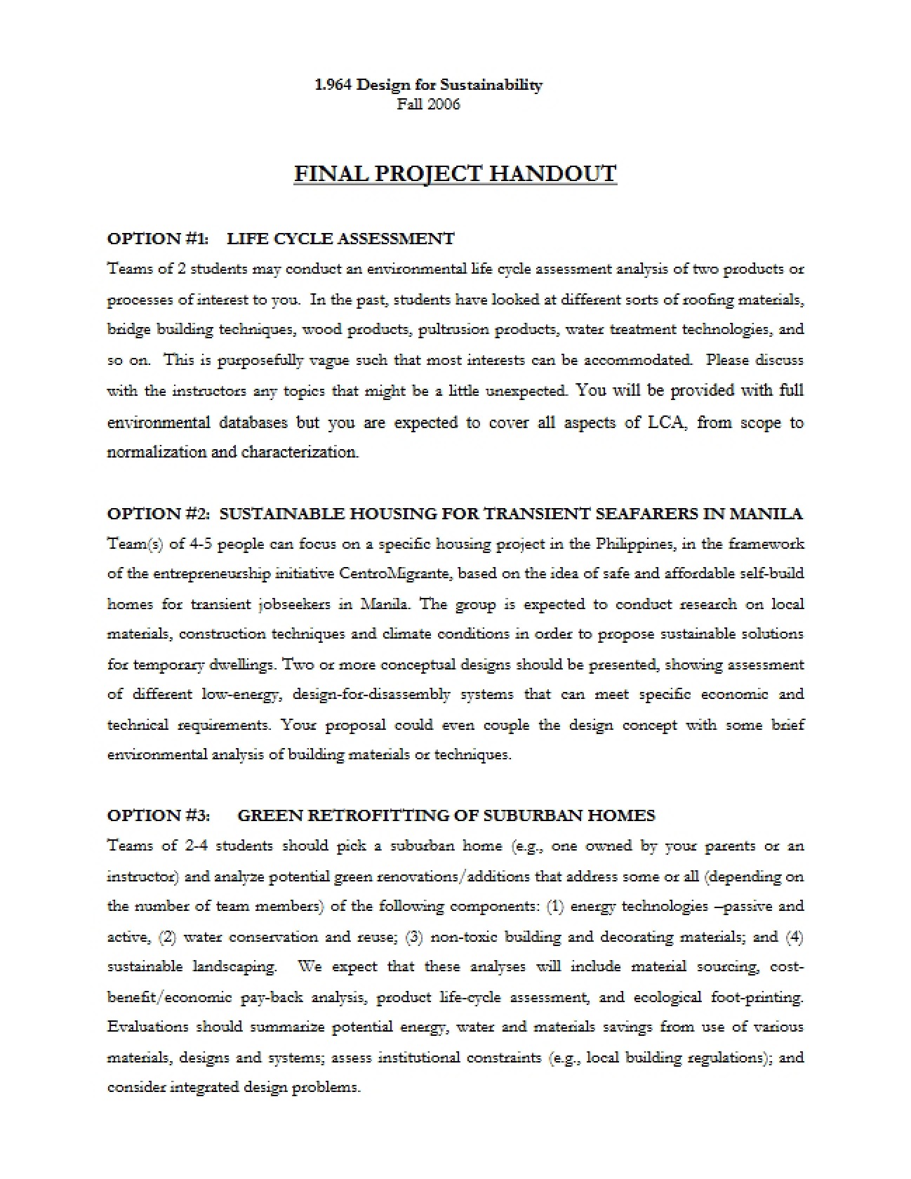 Sustainability Study Guide
