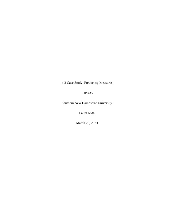 Frequency Measures Case Study 4-2