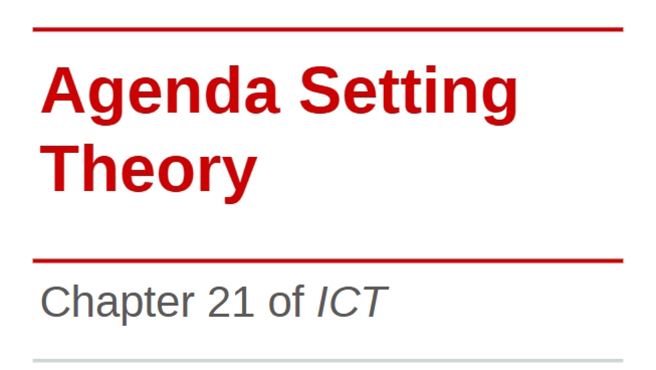 Class Session Notes on Agenda Setting Theory