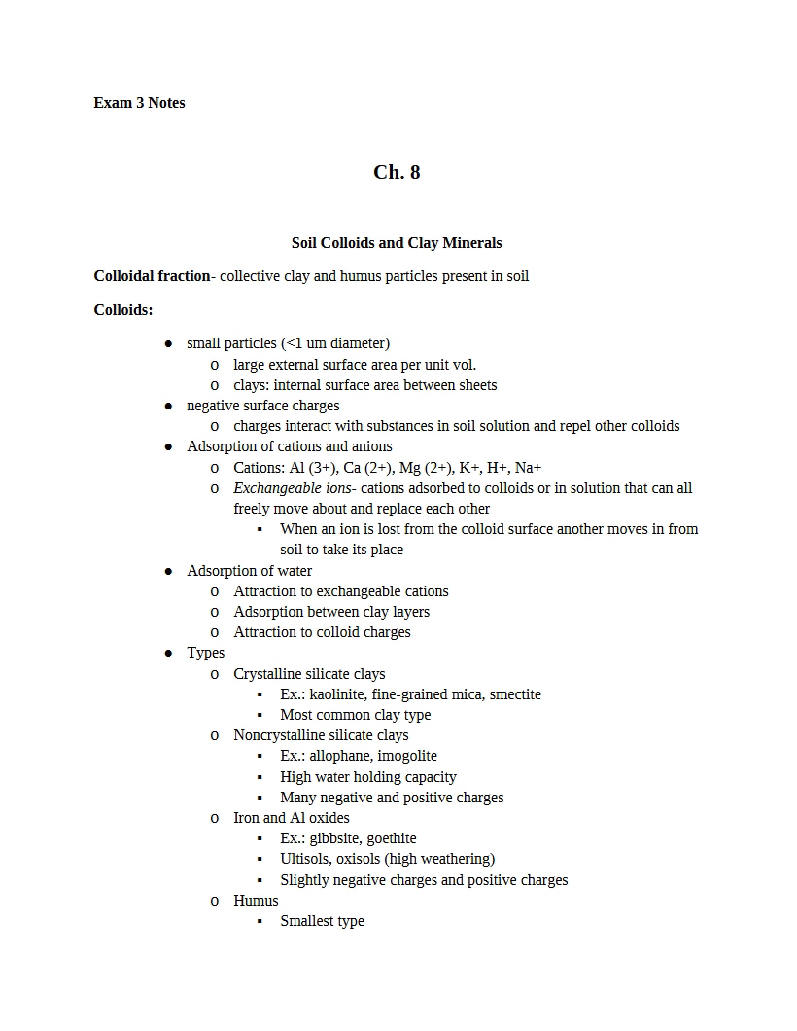 Clay Minerals and Soil Colloids