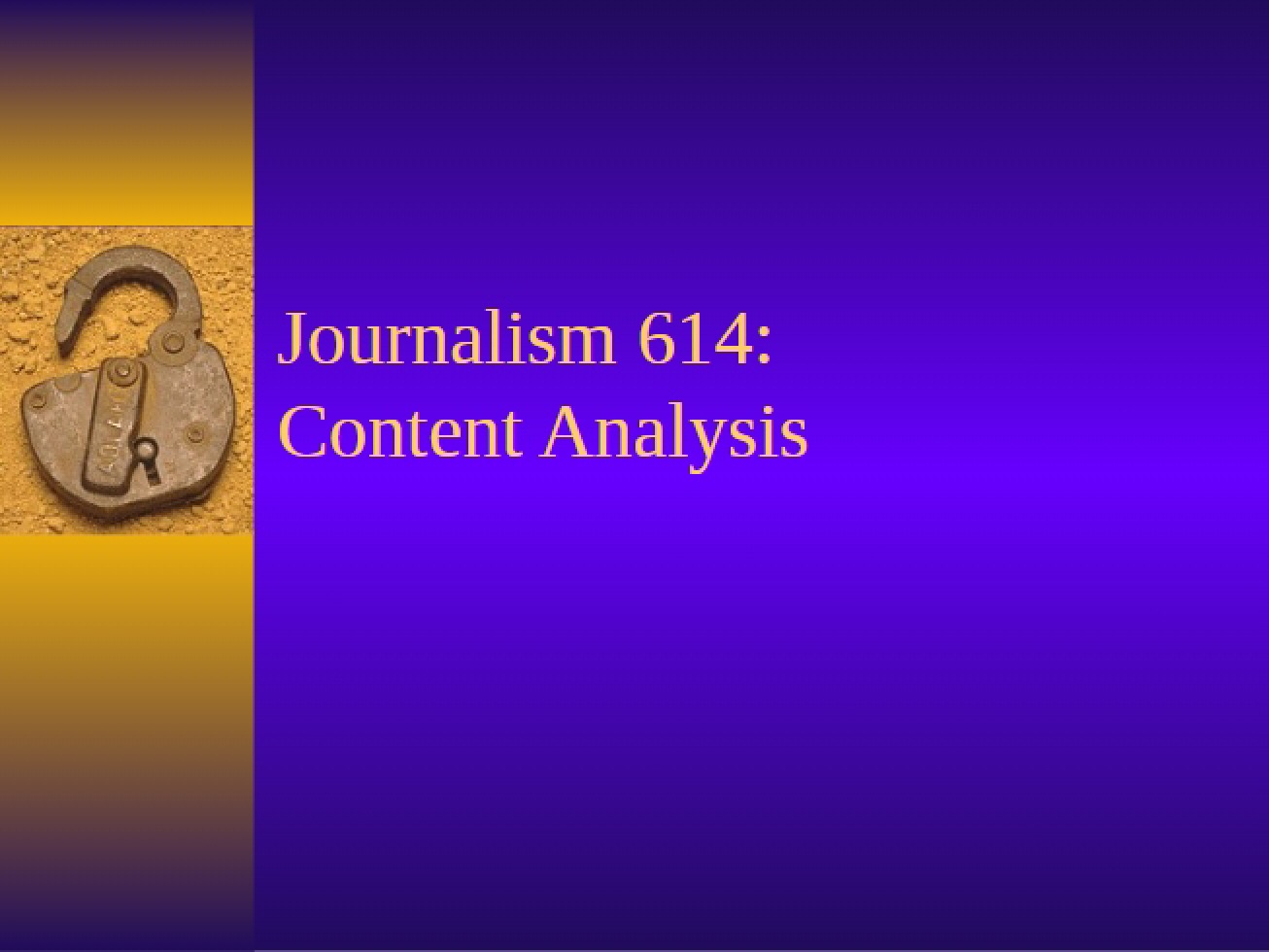 Analysis of Content