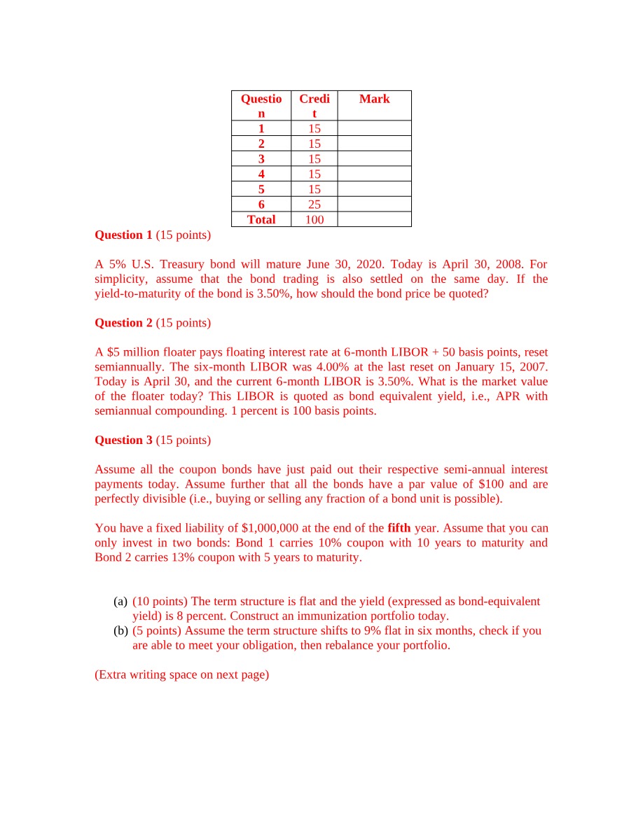 Fixed Income Course Material Part 2