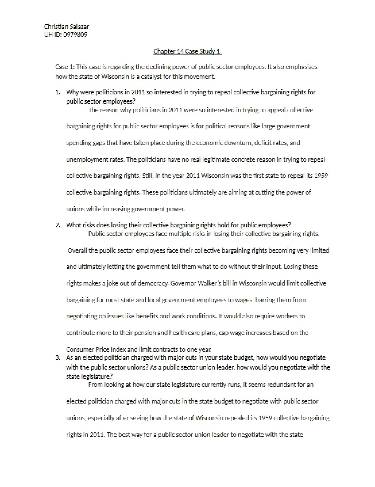 First Case Study Ch 14