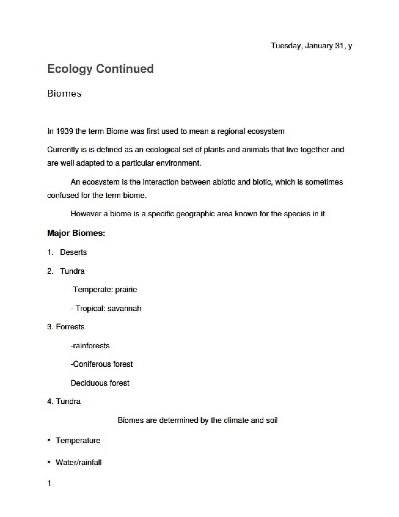 Ecology Concepts