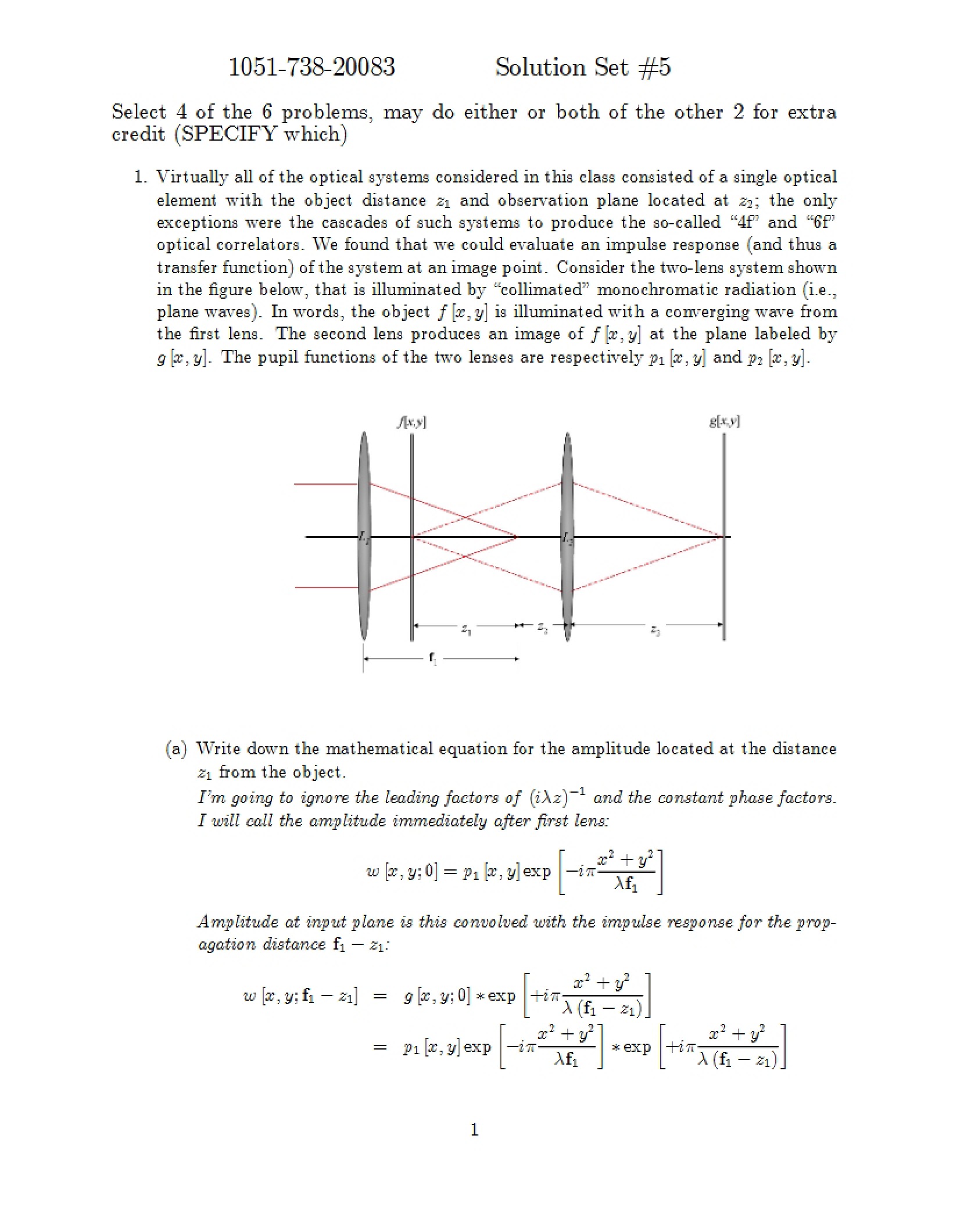 Image Formation Class Notes