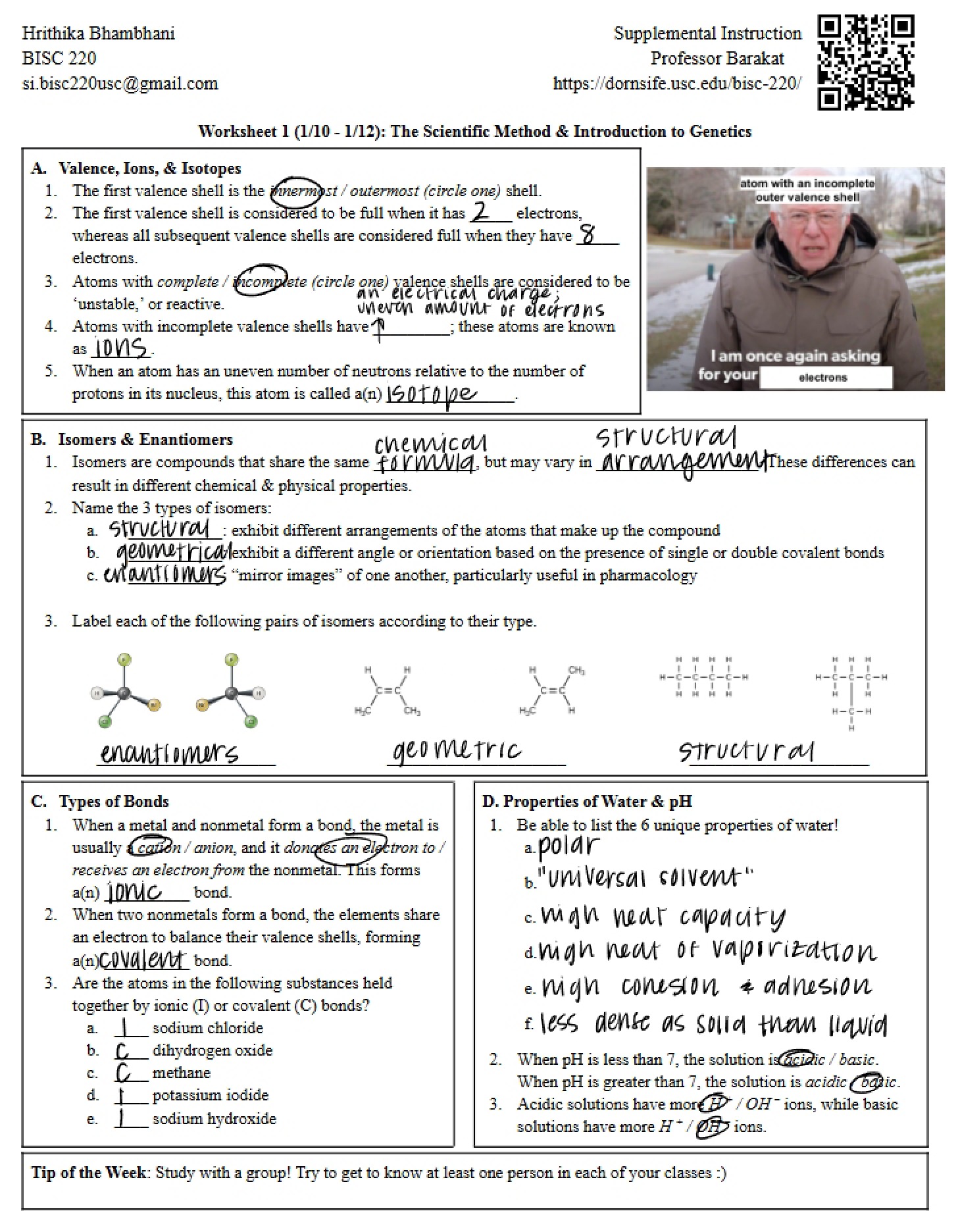 First Worksheet