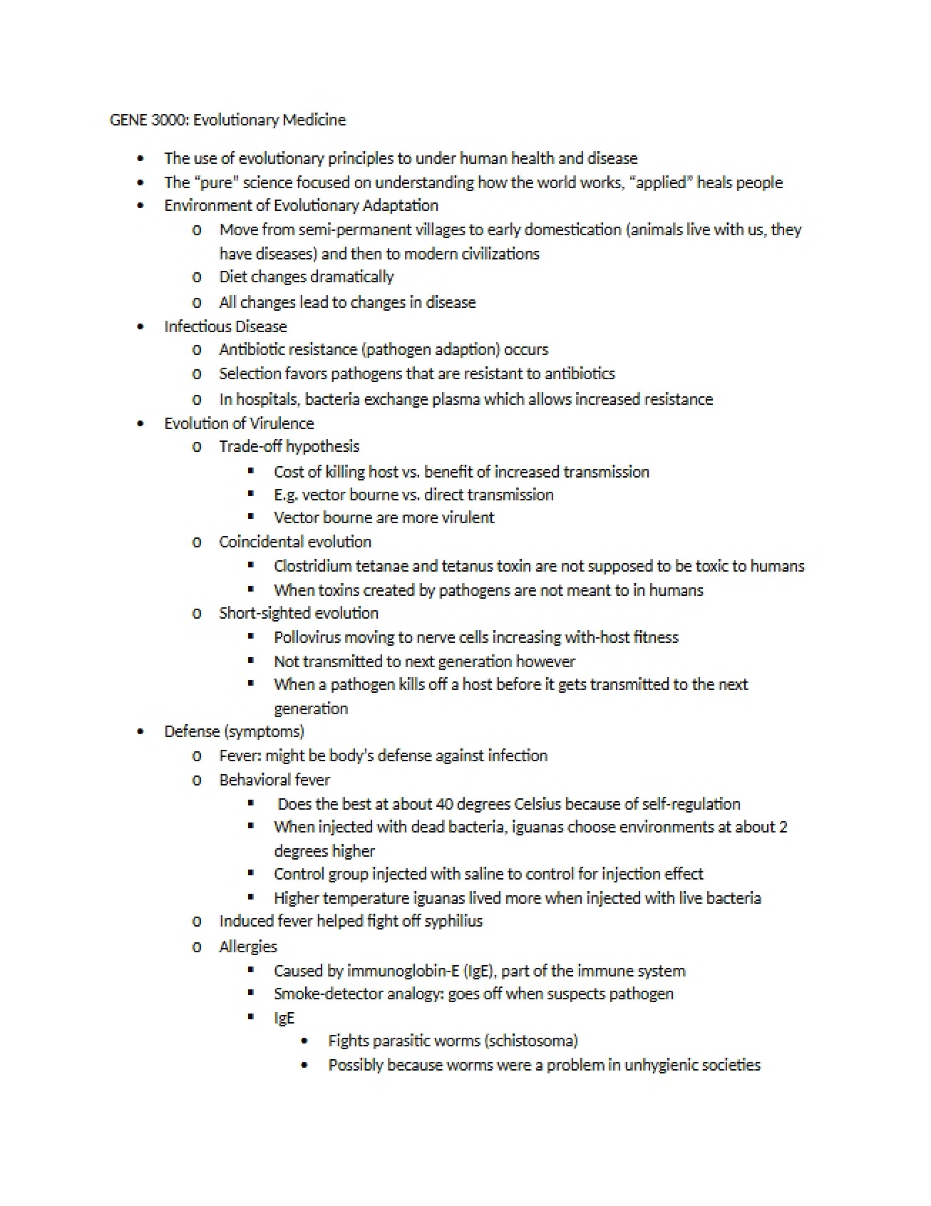 Introduction to Evolutionary Medicine