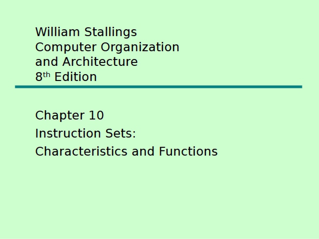 Functions and Characteristics