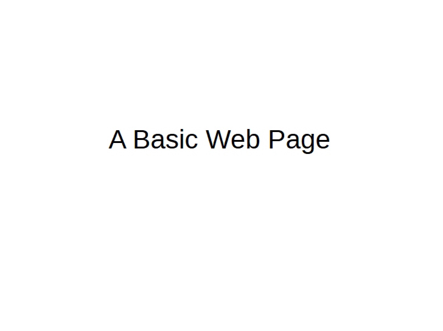 Basic Web Page Creation (Ch 2)