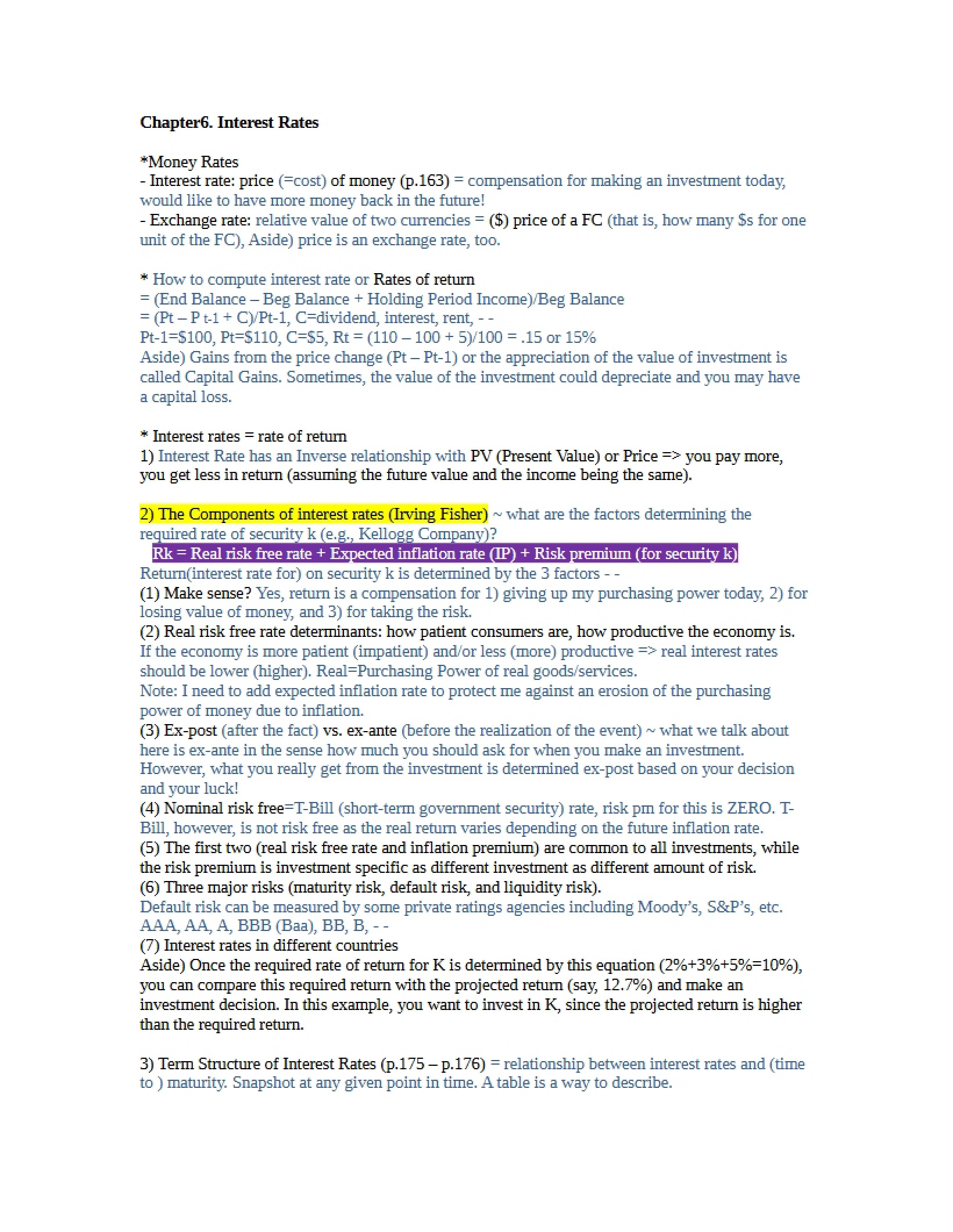 Interest Rate Fundamentals