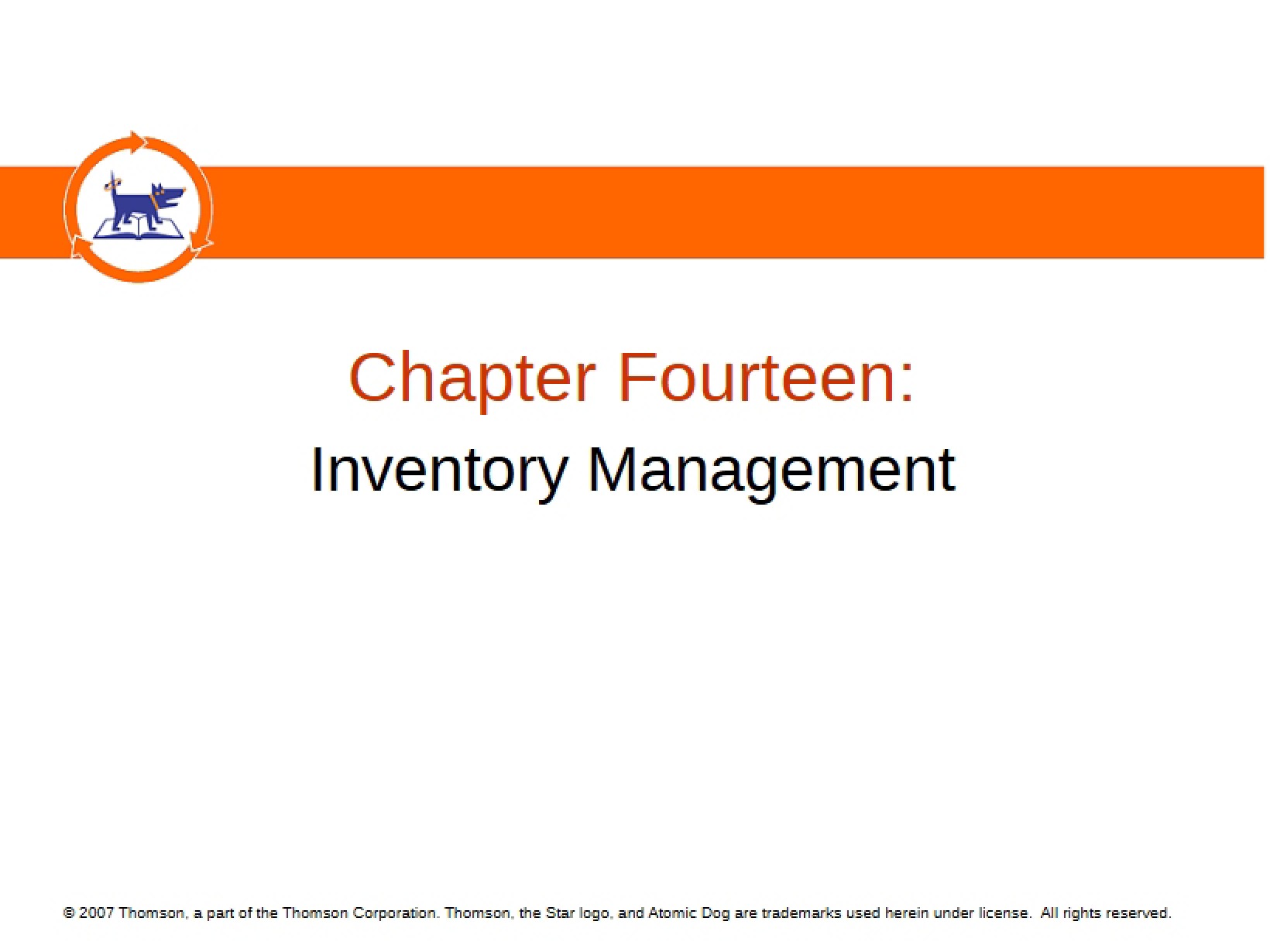 Management of Inventory
