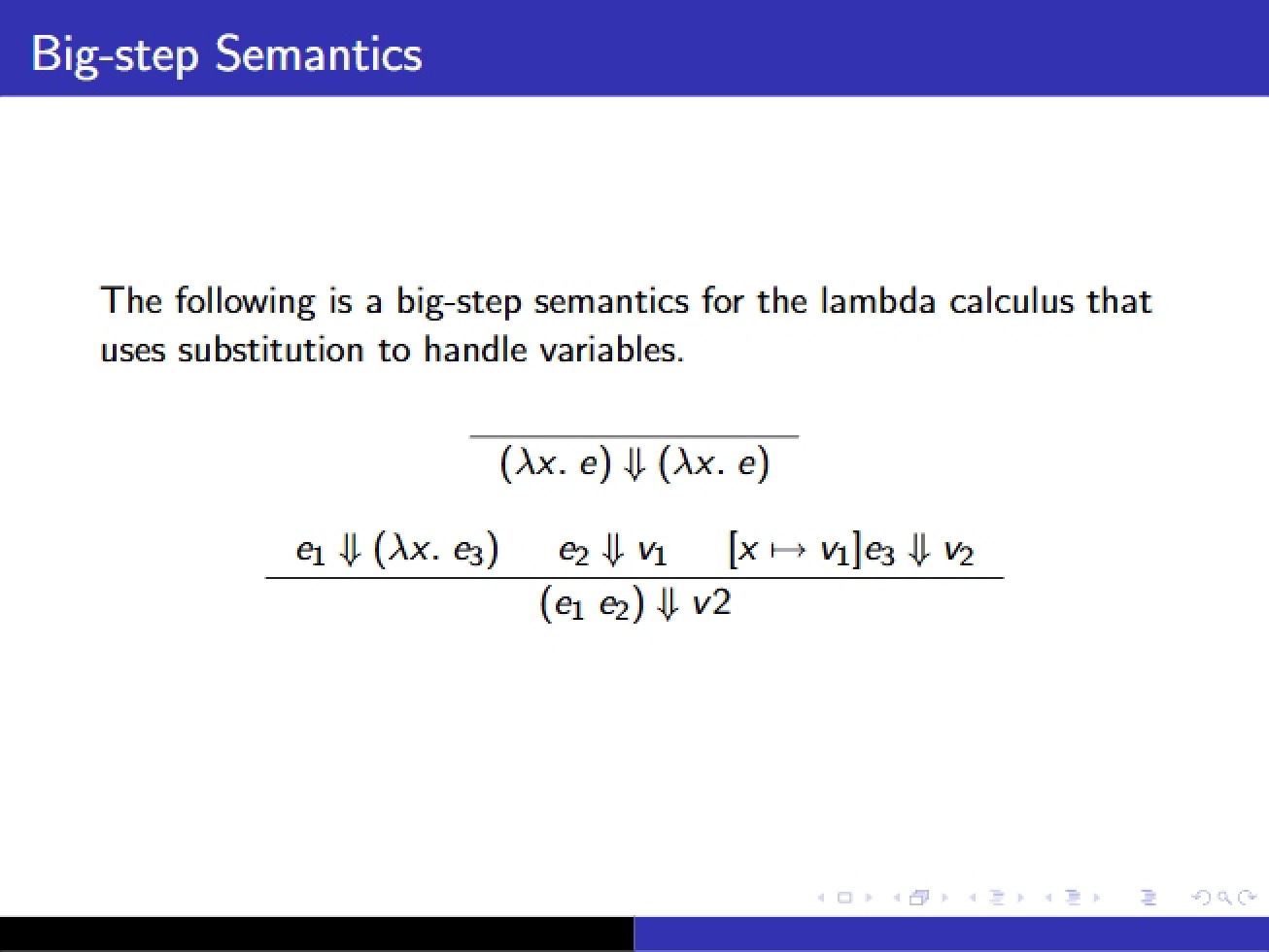 Big-Step Semantics Overview