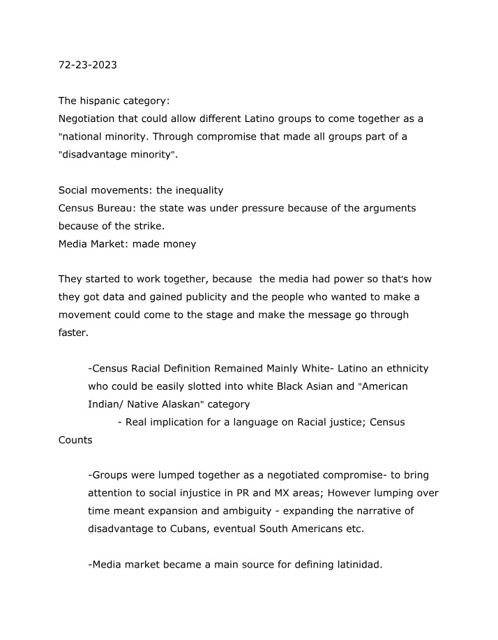 Chicano Studies Notes