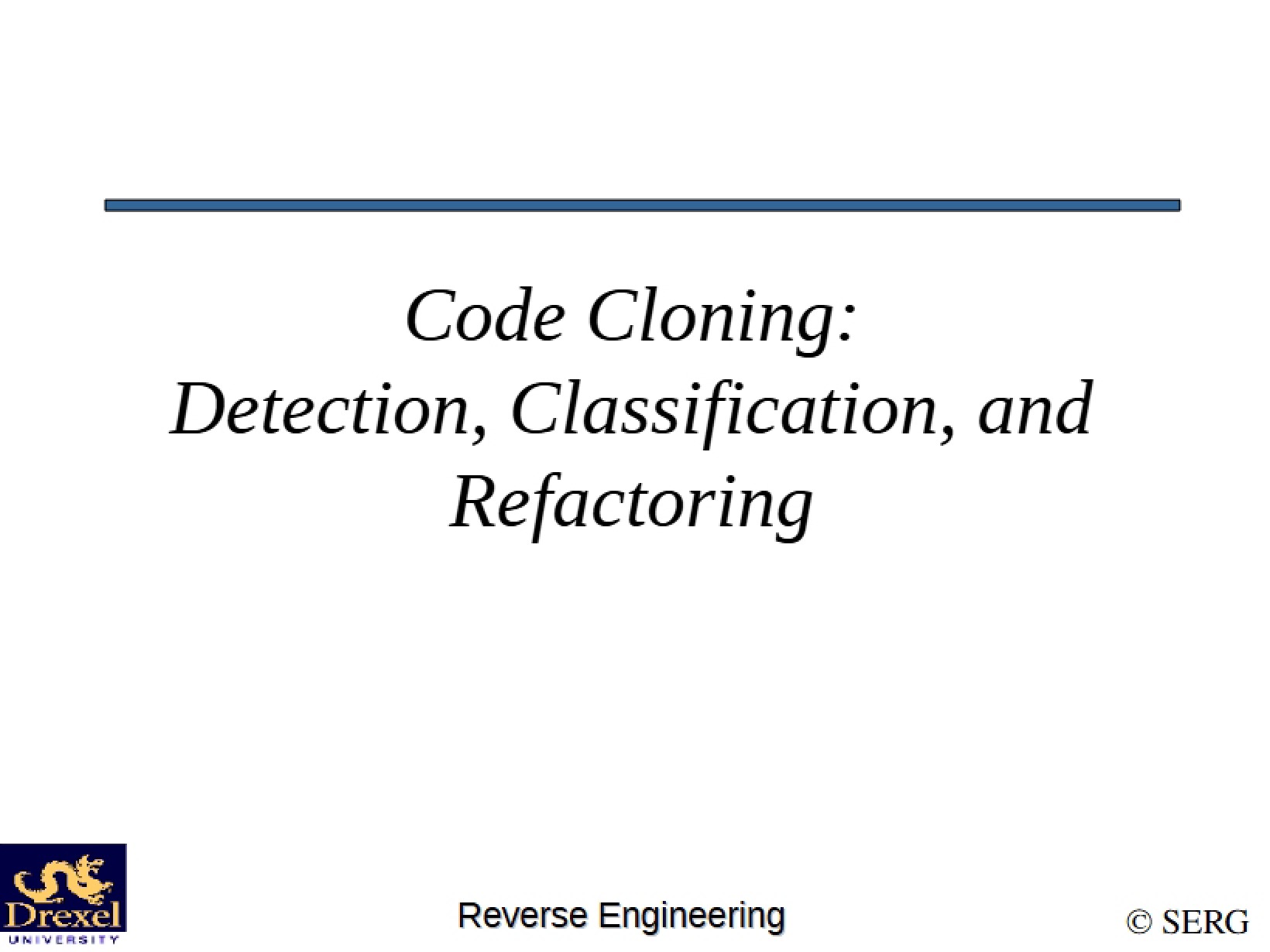 Cloning of Code