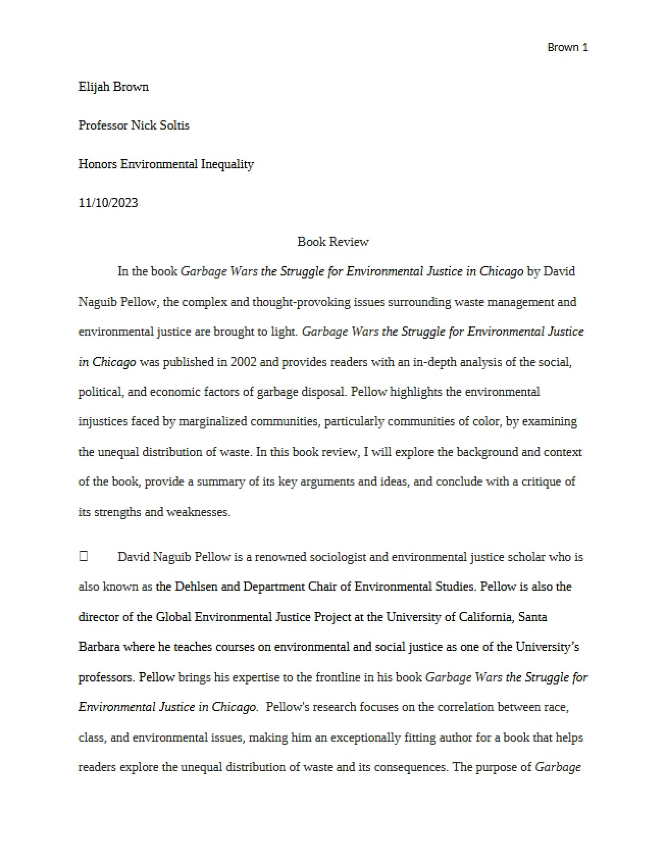 Garbage Wars Book Review