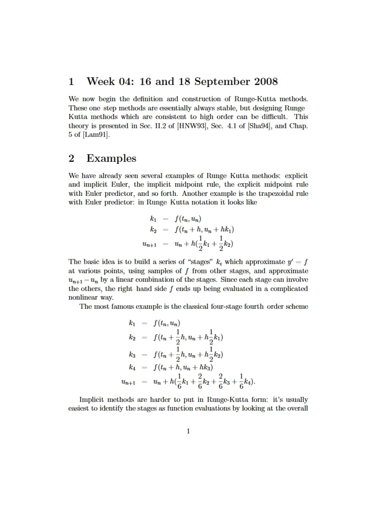 Session Notes