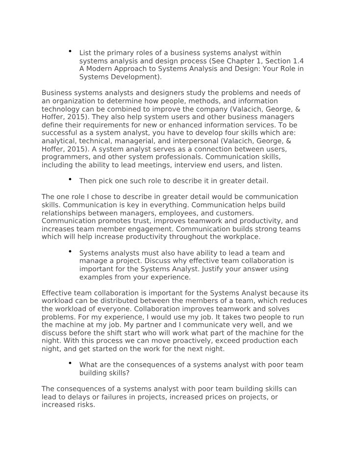 Business Systems Analyst Roles in Improving