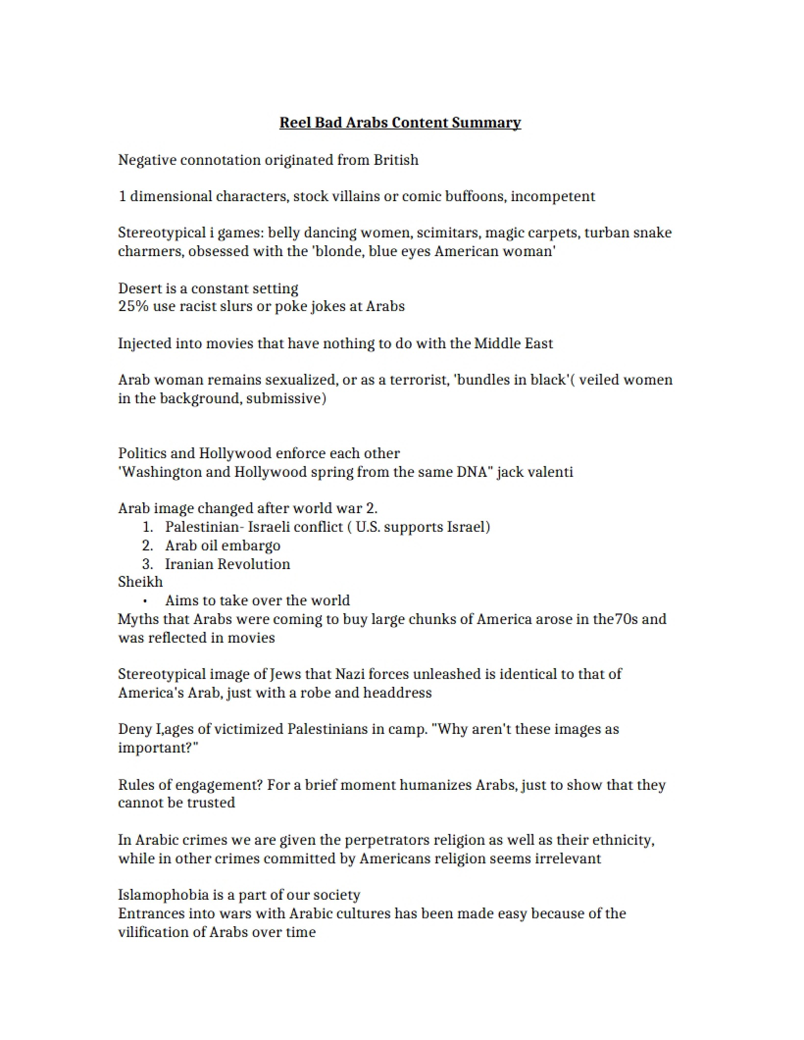 Content Summary for Reel Bad Arabs