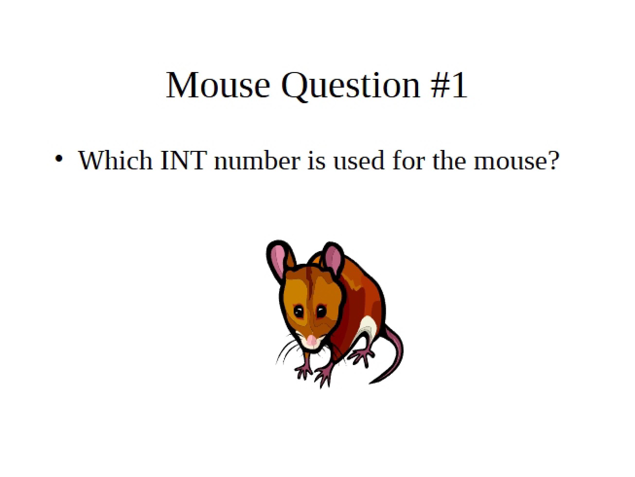 Questions About Mice