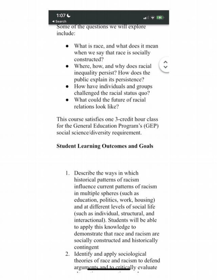 Course Outline - Sociology of Race and Racism