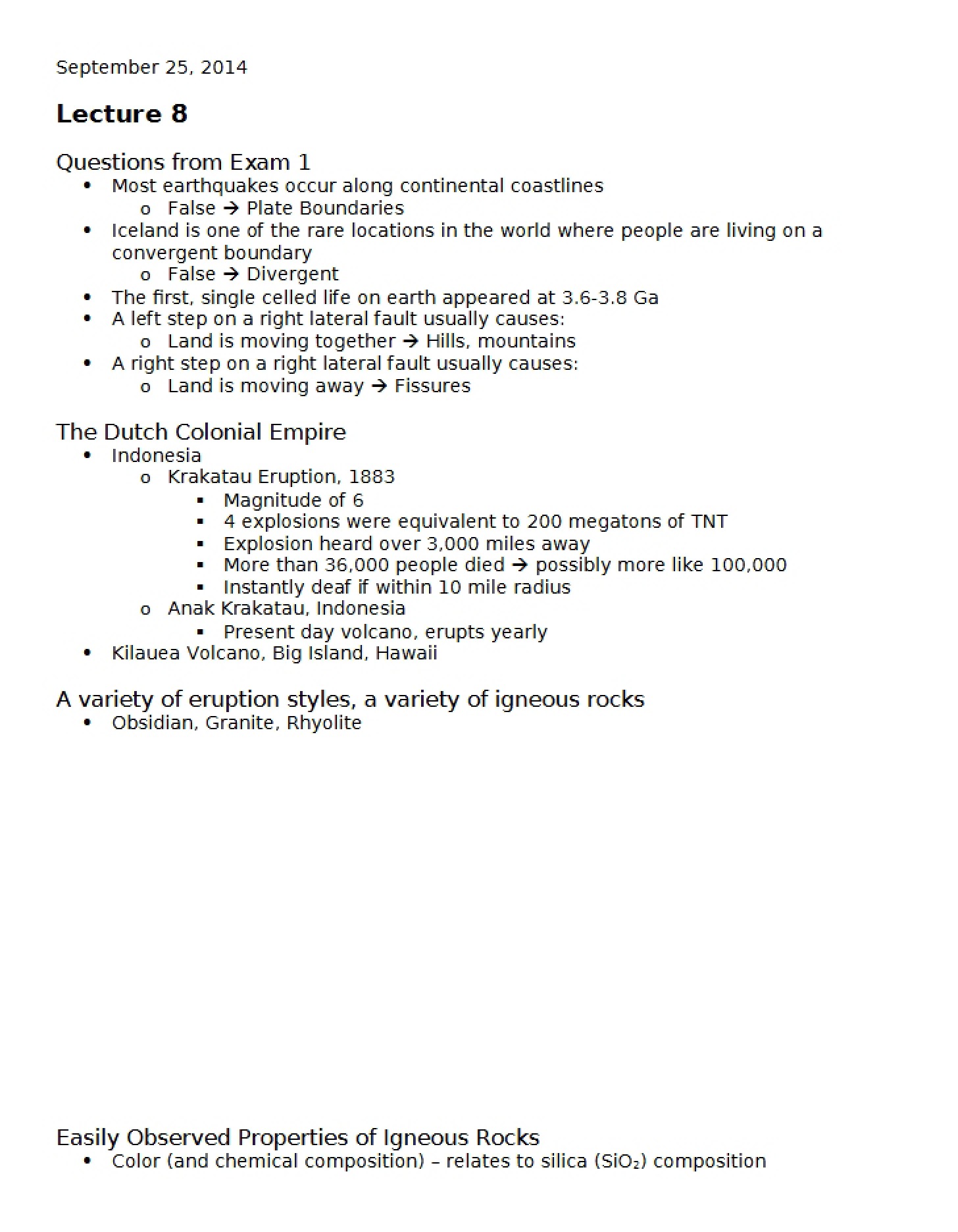 Eighth Lecture