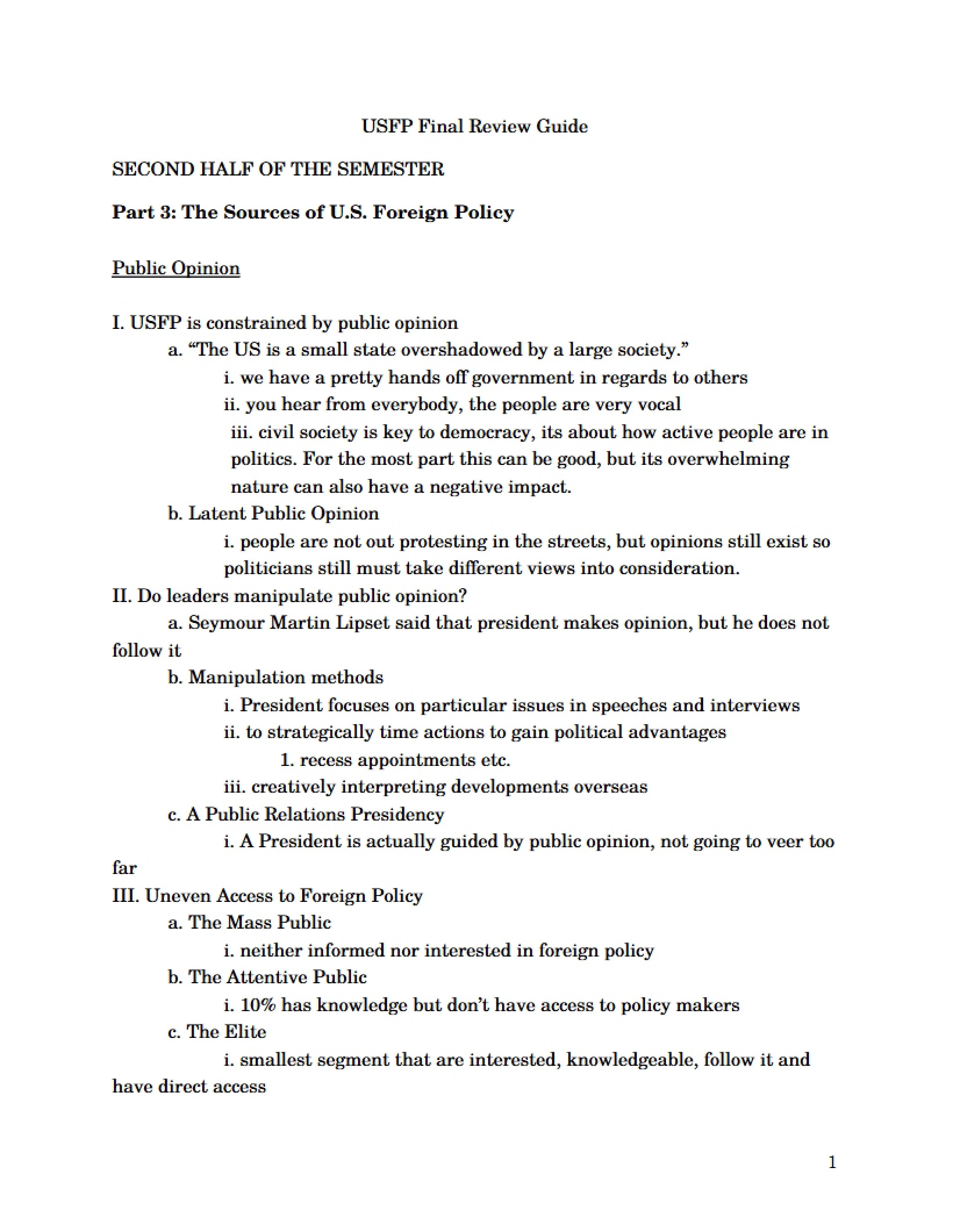 US Foreign Policy Origins (Pt 3)