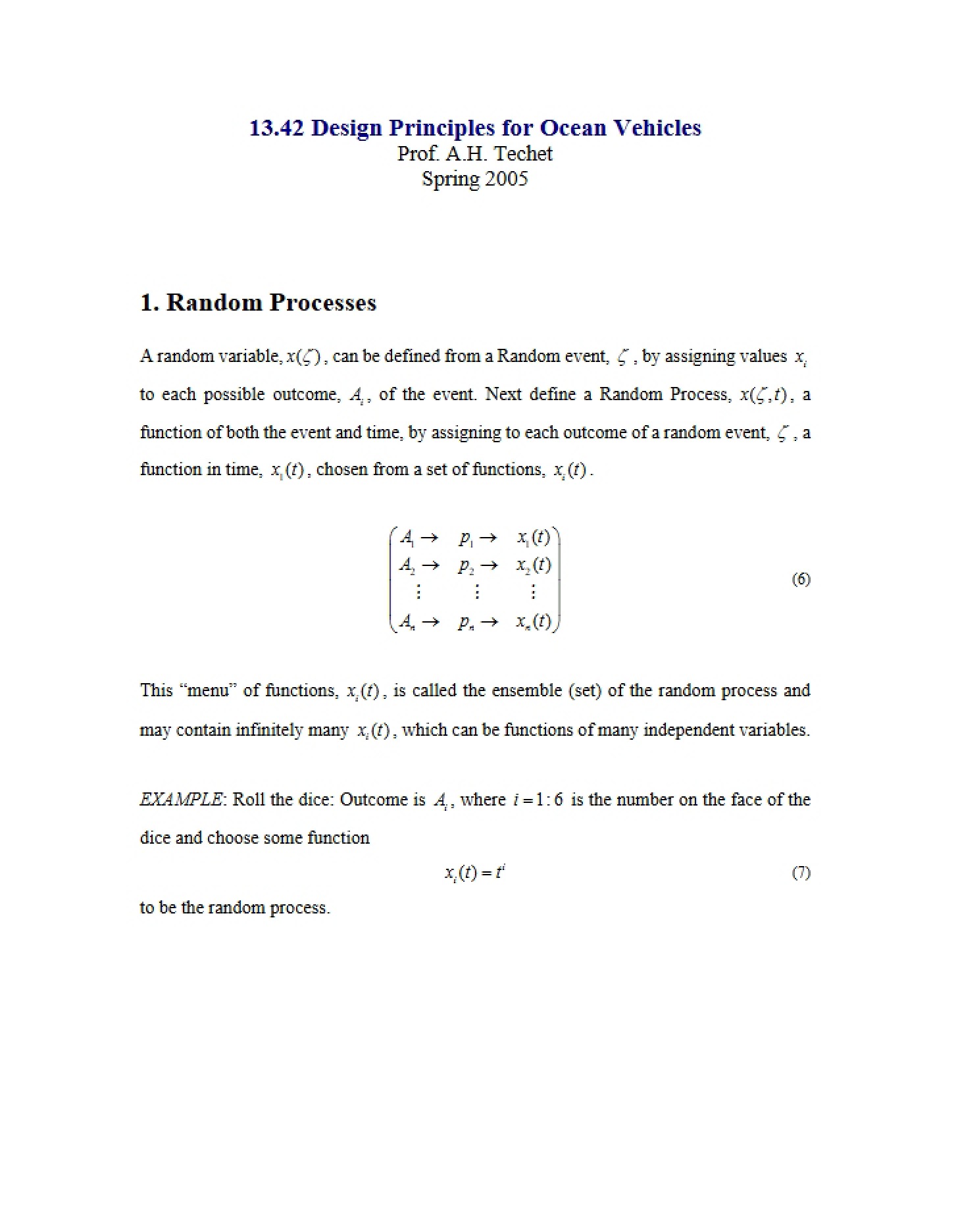 Notes for Review - Design Principles for Ocean Vehicles