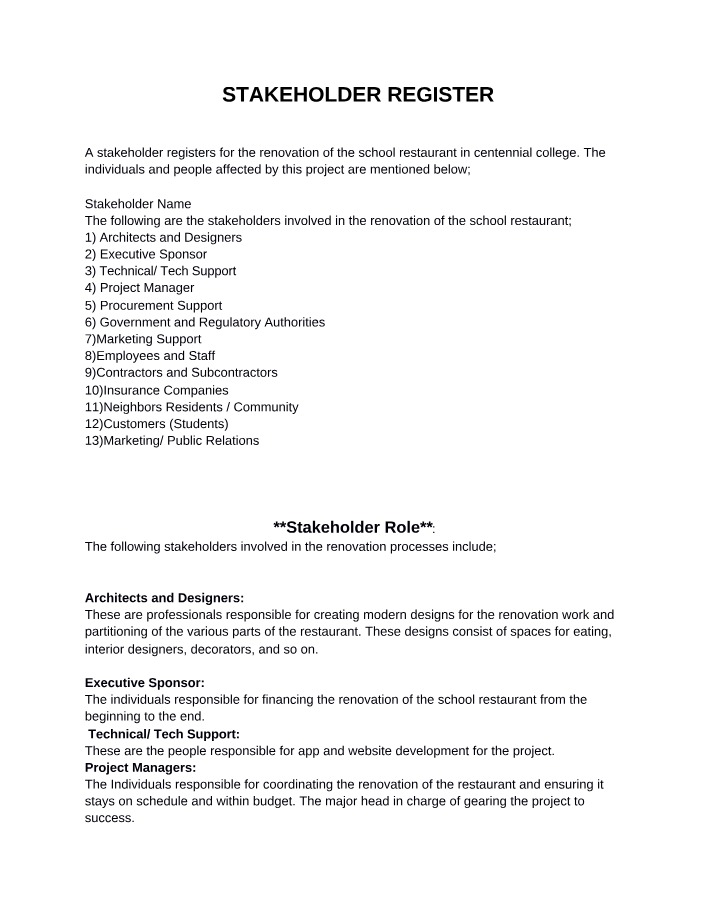 HRPD702 - Stakeholder Notes
