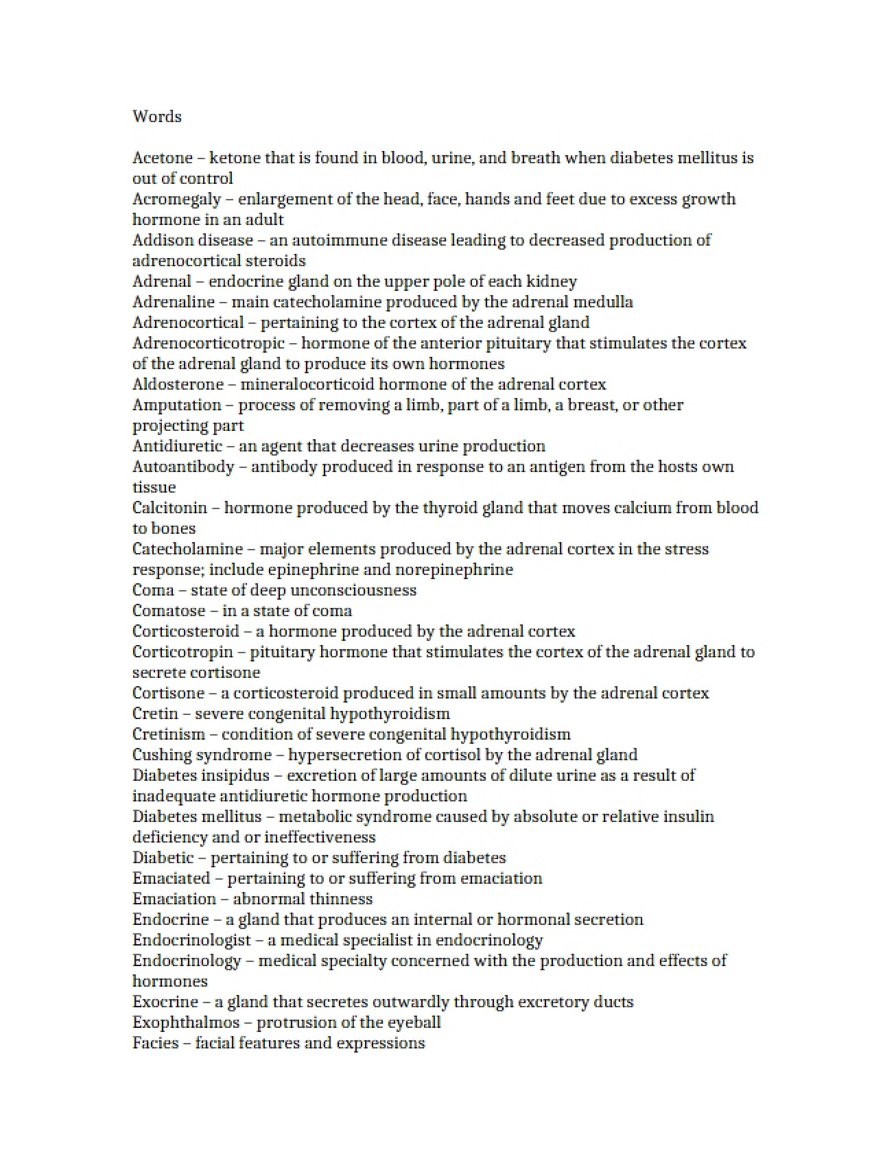 General Notes for a Course on Health