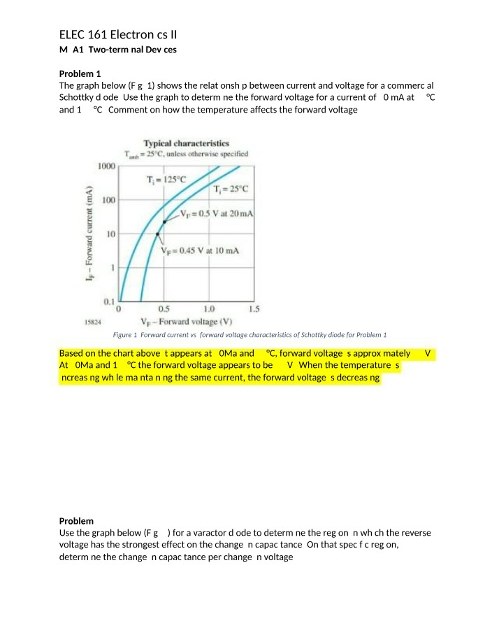 Schottky Diode - Forward Voltage Determination at 50mA