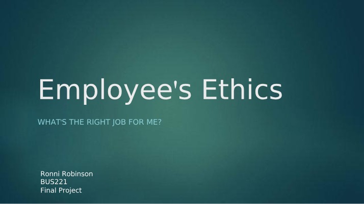 Choosing the Right Job - Factors to Consider for Ethical Careers