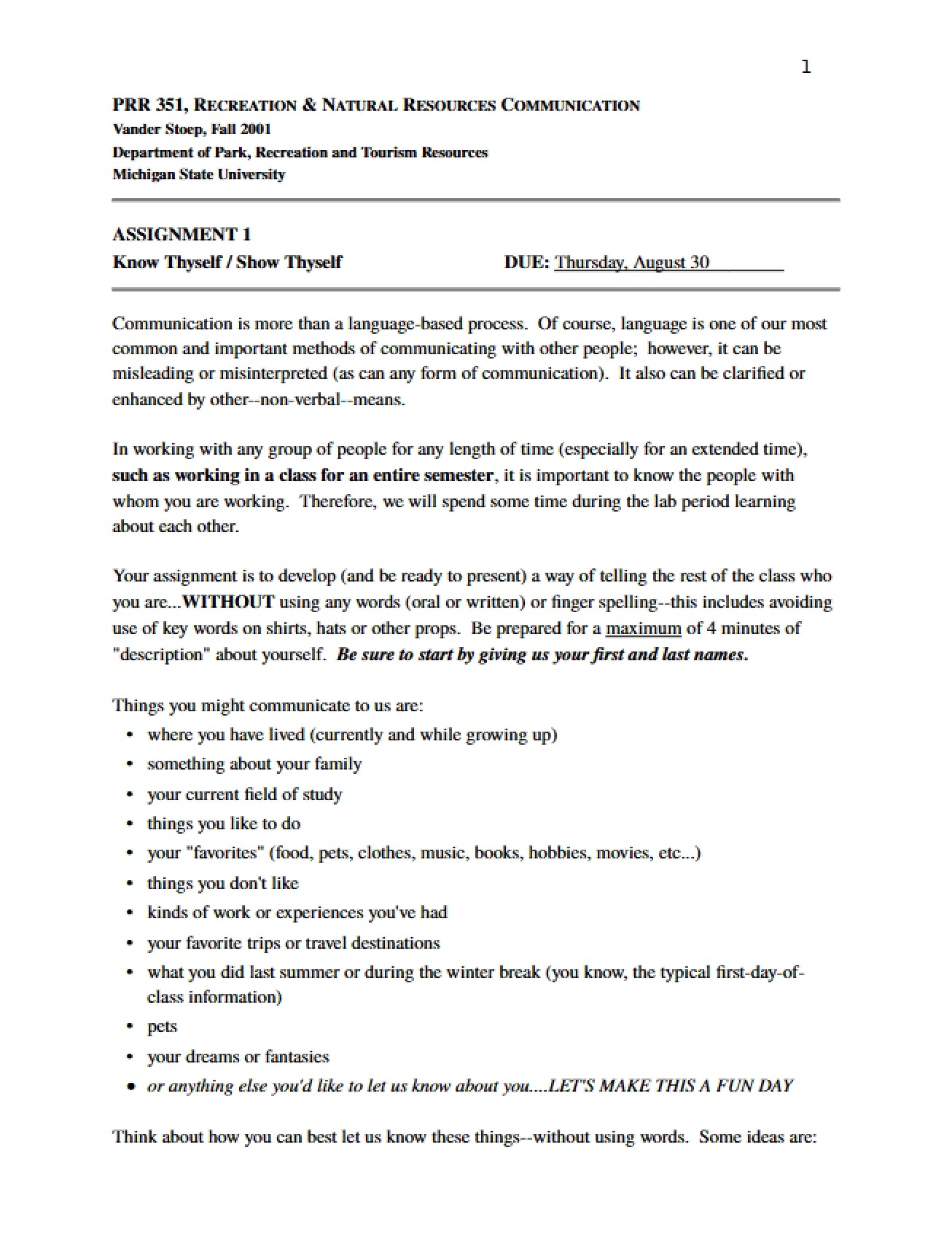 Assessment 1 - Self Introduction