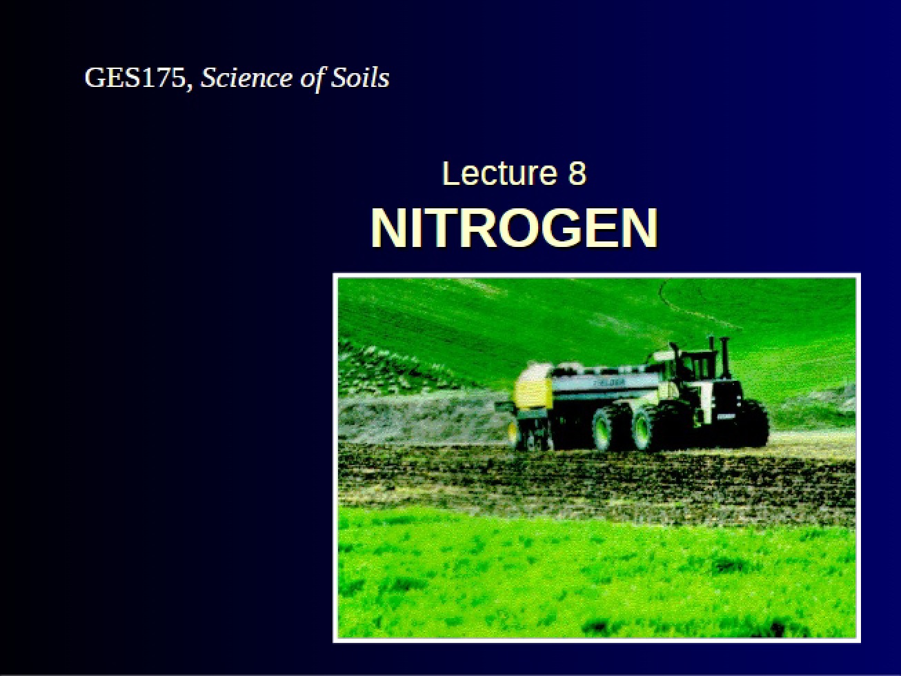 Lecture Materials for the Science of Soils