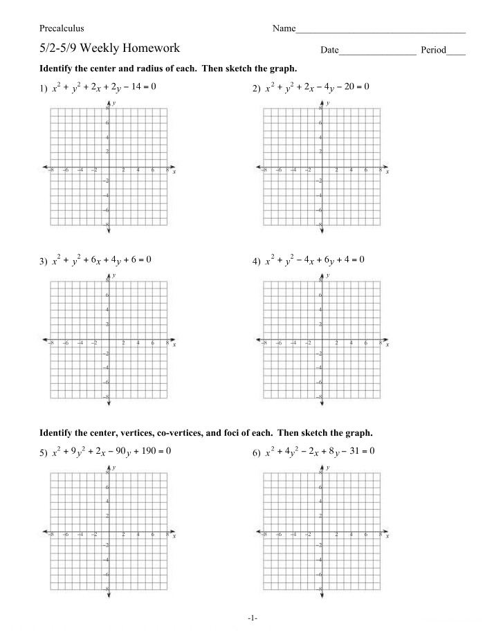 Weekly Homework for 5-2-5-9