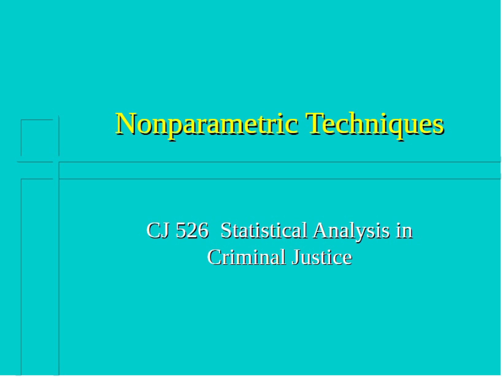 Techniques in Nonparametrics