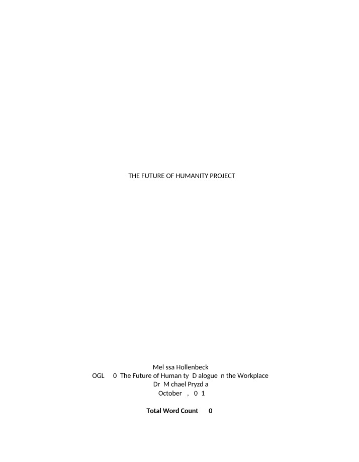 Humanity's Future Project