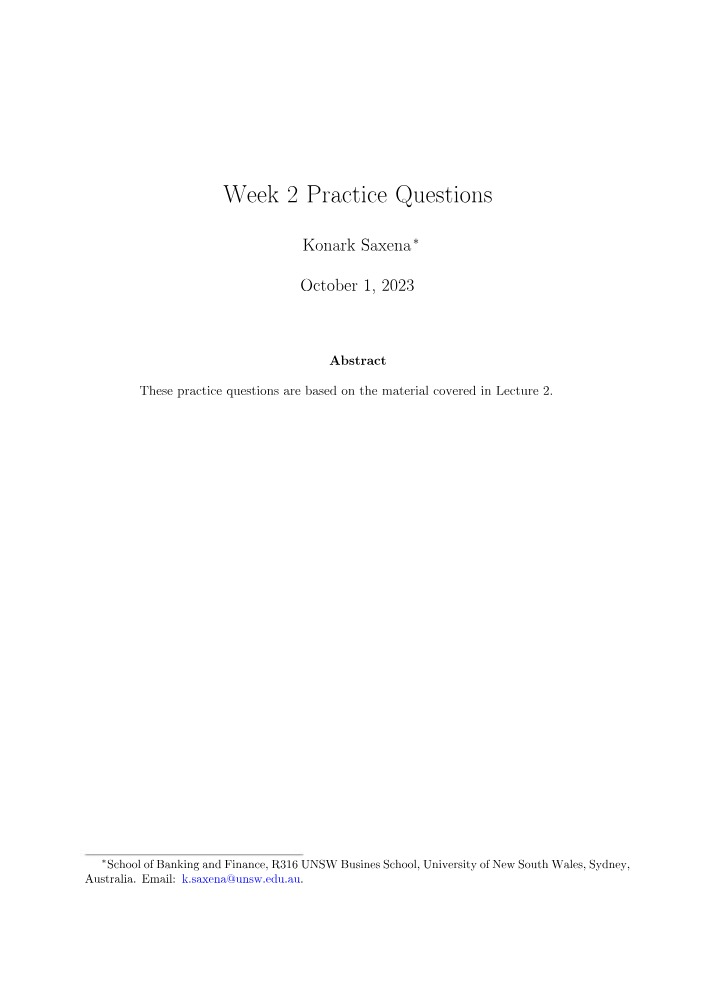 Basics of Active Investing - Week 2 Practice Questions