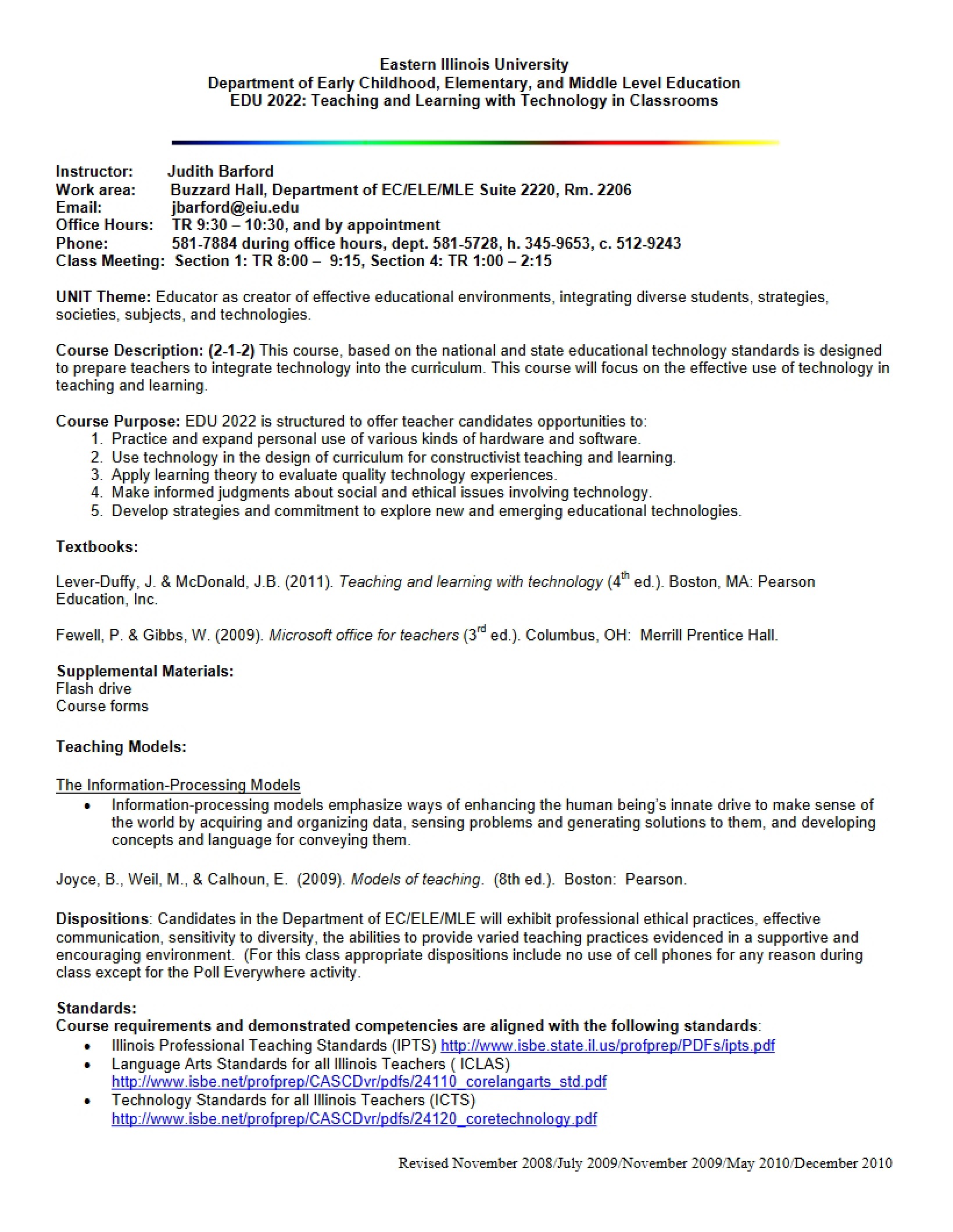 Syllabus for Ed Tech