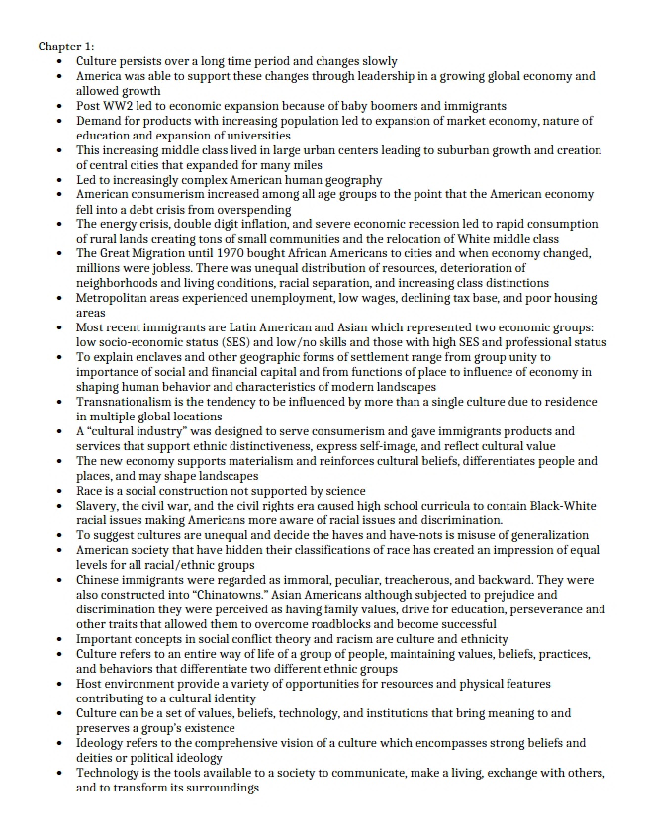 Geographies of the US Chapter One Notes