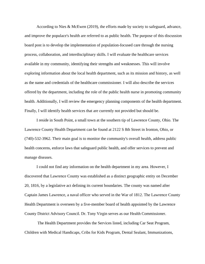 Promoting Community Health - Lawrence County Insights