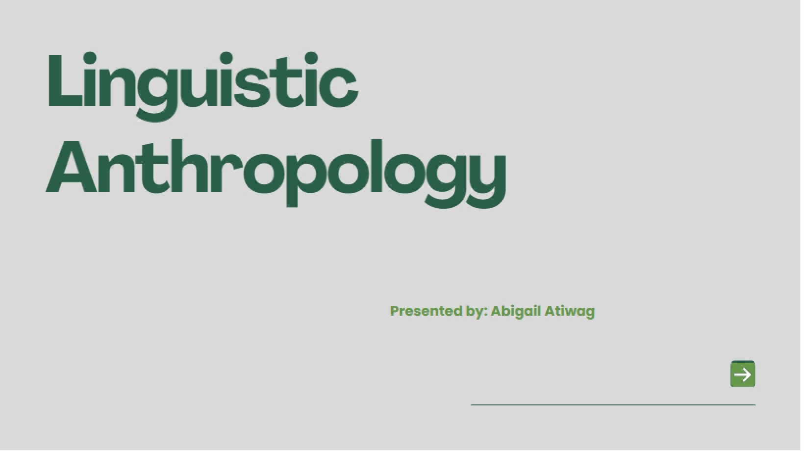 Linguistic Anthropology Concepts