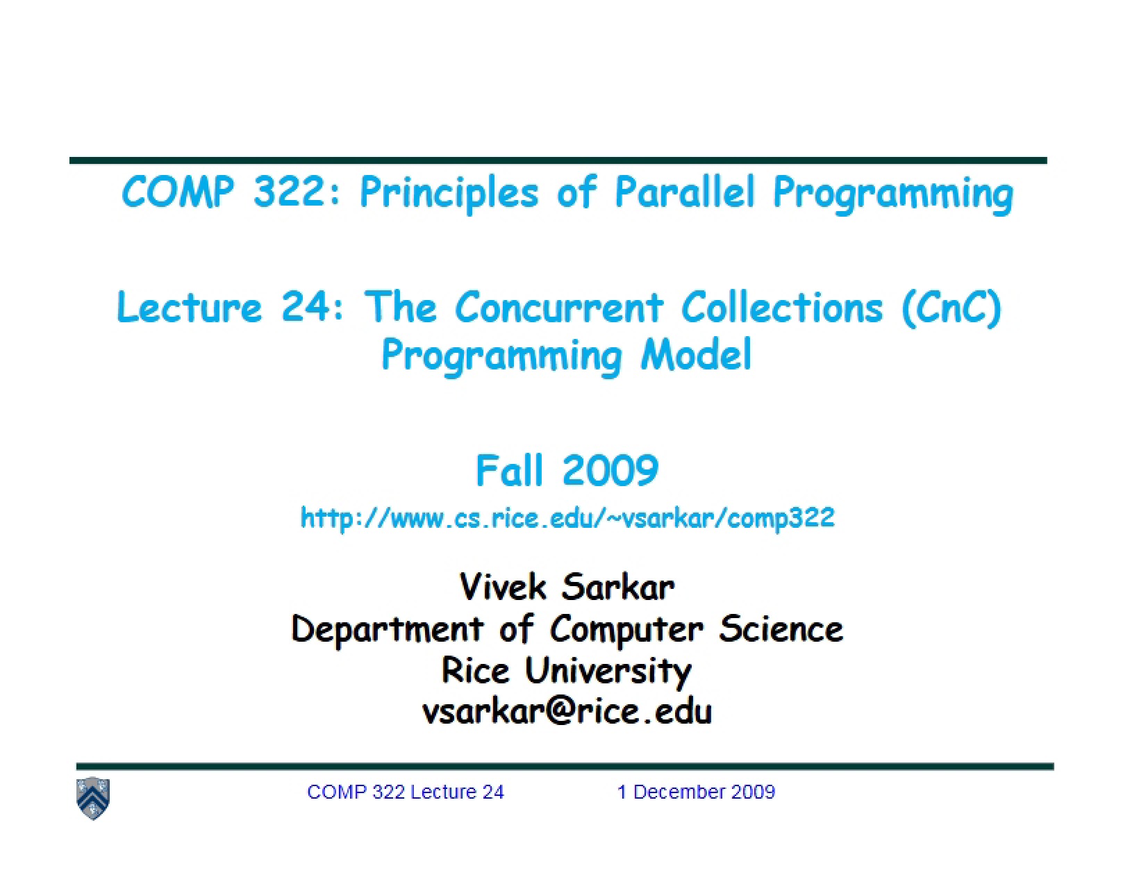 Programming Model Concurrent Collections