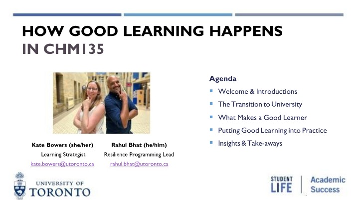 CHM135 Success Strategies - How Good Learning Happens