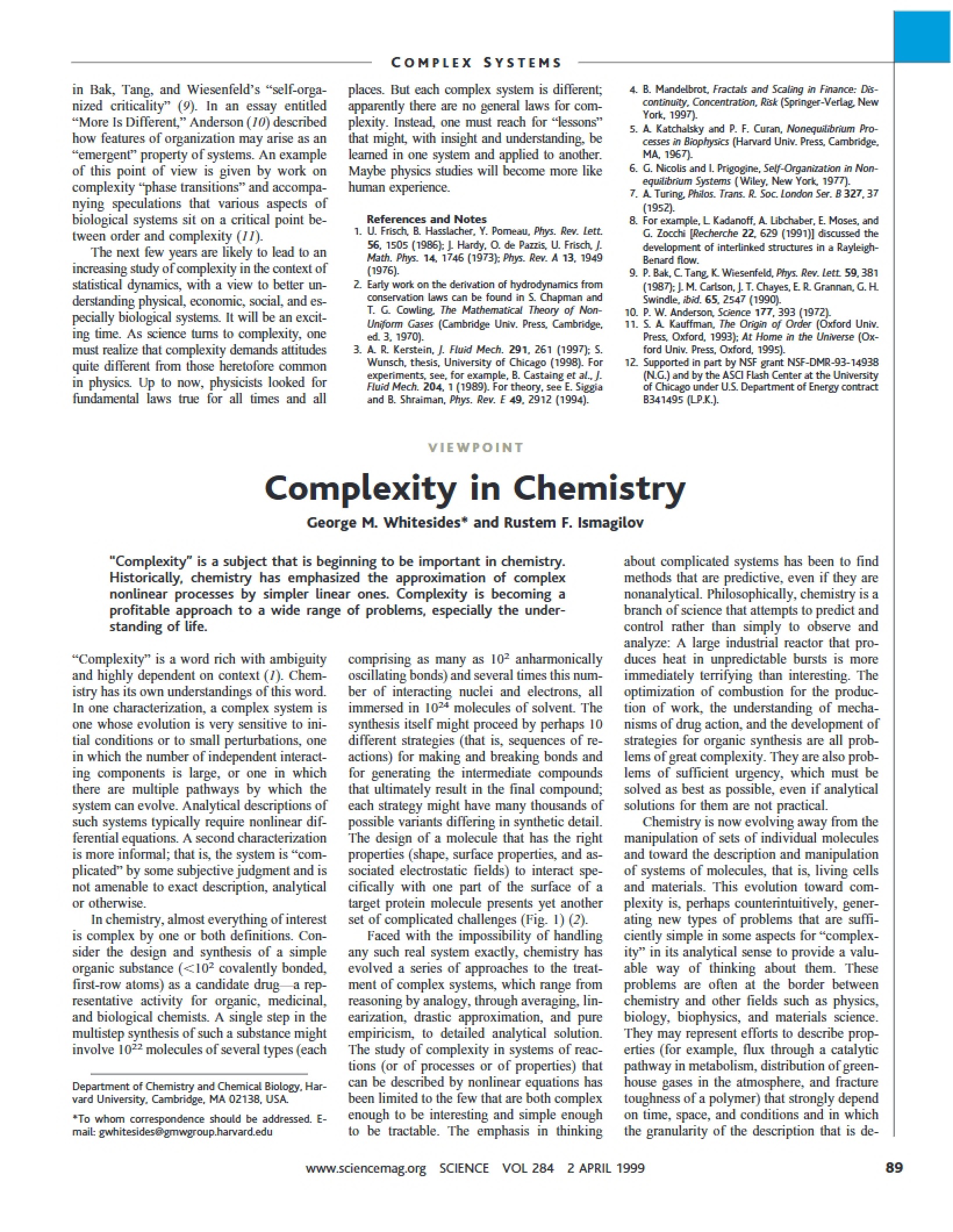 Chemical Complexity